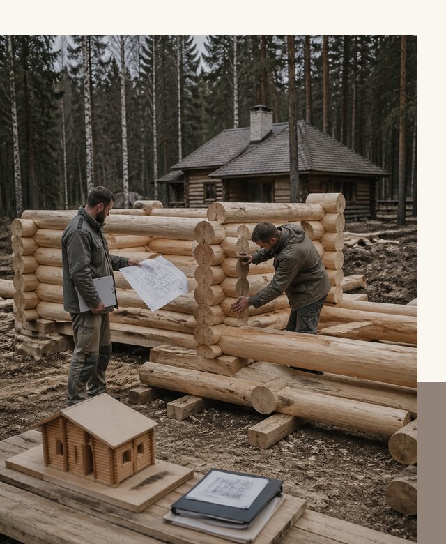 Проектирование и строительство домов из бревна в Кимрах
